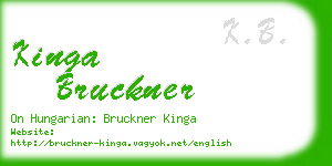 kinga bruckner business card